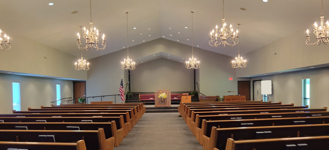 View of the sanctuary inside the building